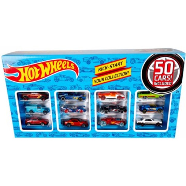 Set masinute Hot Wings, Mattel, 50 bucati