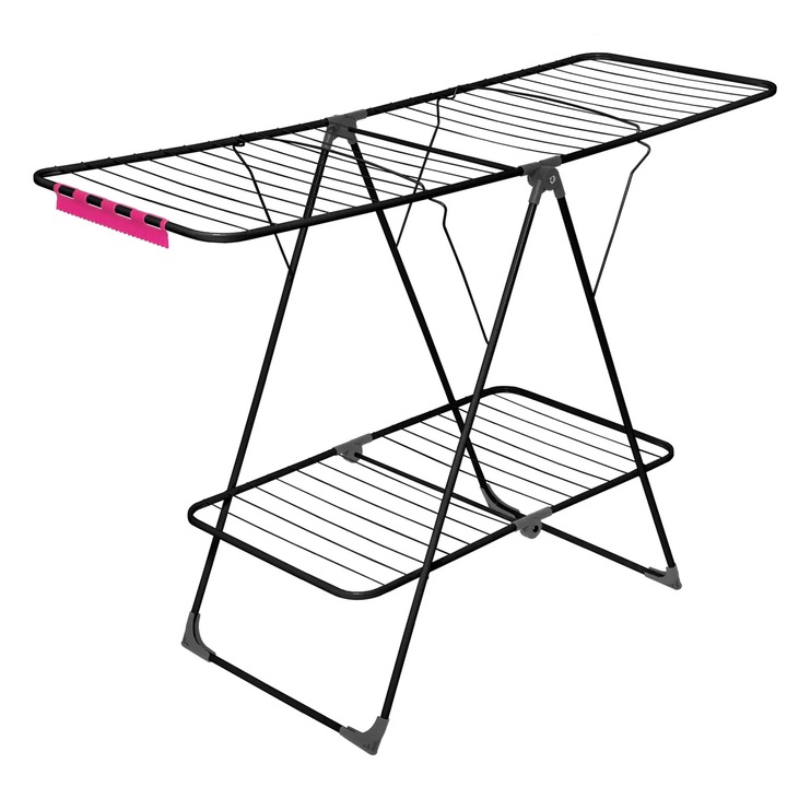 Uscator de rufe pe 2 niveluri Velkea A300, 28m, negru