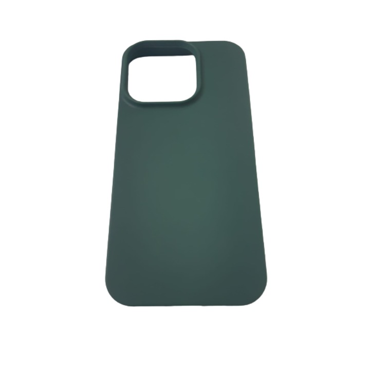 iPhone 14 Pro-val kompatibilis tok, puha szilikon anyag, sötétzöld