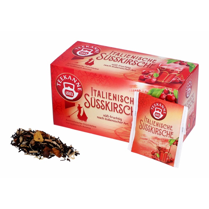 Ceai de fructe, Teekanne, Italian Sweet Cherry, Aroma fructata, Pliculete, 45 g