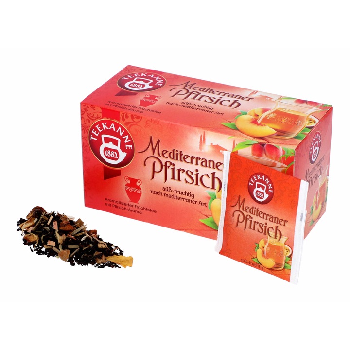 Ceai de fructe, Teekanne, Piersica, Aroma fructata, Pliculete, 50 g