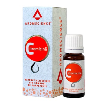 Extract glicerinic din samburi de grapefruit - Citromicina 30 ml, Aromscience Extract glicerinic din samburi de grapefruit - Citromicina 30 ml, Aromscience