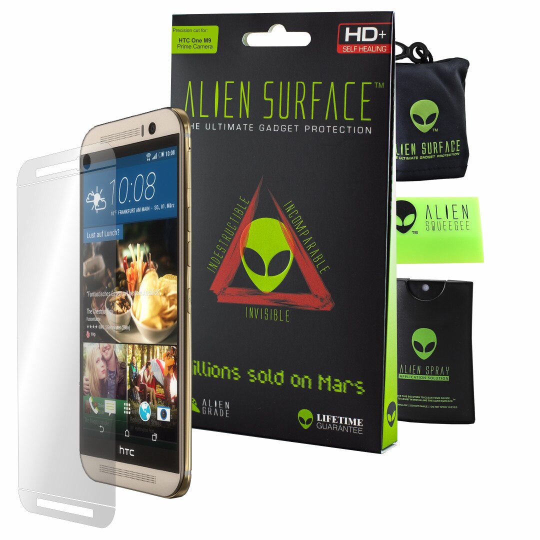 Folie Alien Surface HD, HTC One M9 Prime Camera, protectie ecran + Alien Fiber cadou