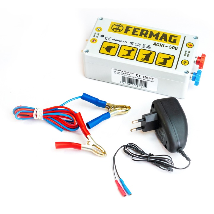 Generator gard electric Agri 500 cu adaptor de retea, 0,6 J, 10.000 V, Fermag