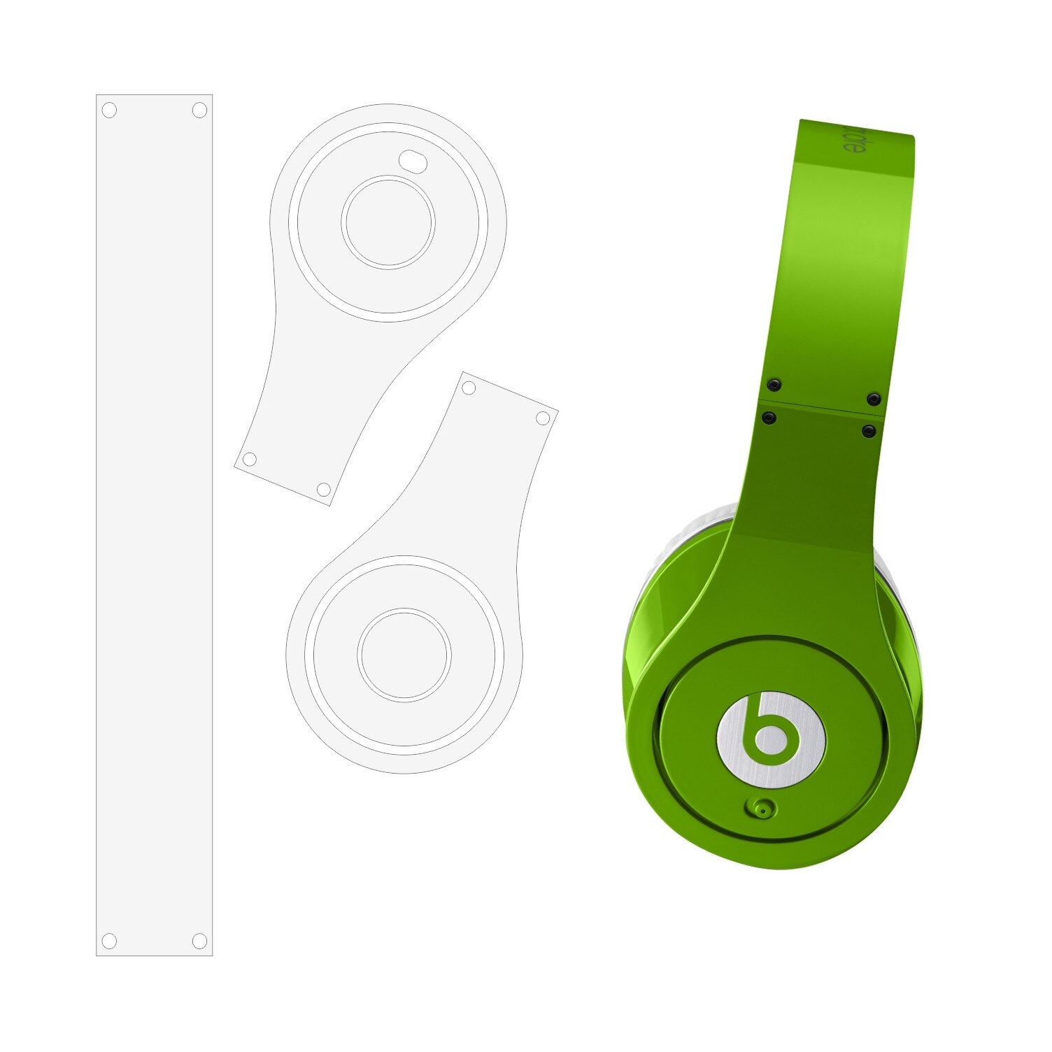 Folie Protectie Full Body Invisible Skinz Ultra-Clear AutoRegeneranta, Husa Transparenta de tip Skin Adeziv, dedicata Beats By Dr Dre Studio