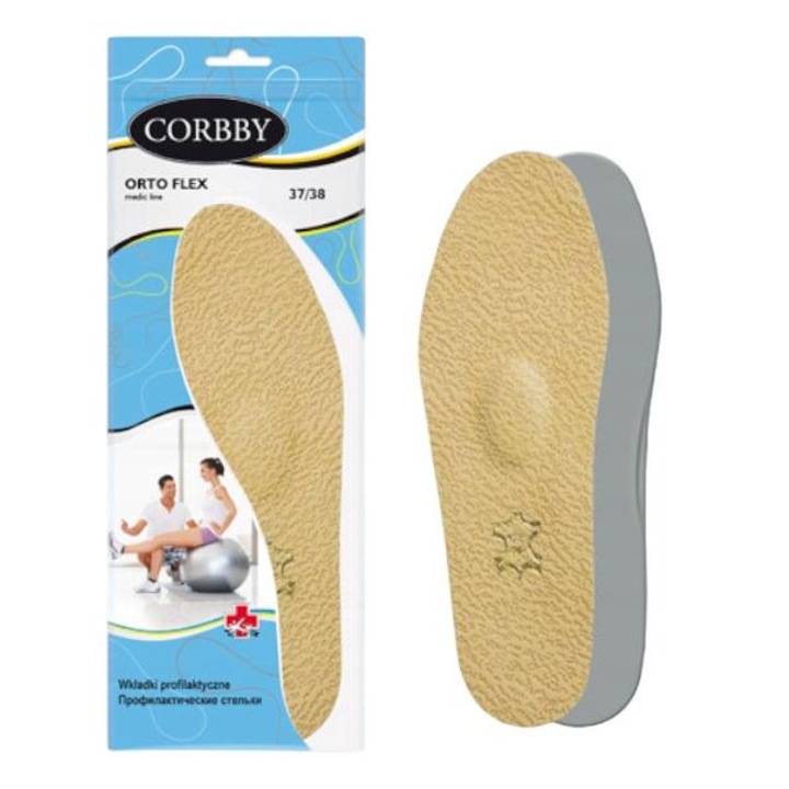 Стелки за обувки, Corbby, Кожа, Номер 37-38, Бежови