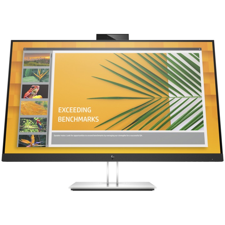 Monitor LED IPS HP 27", WQHD, kijelző port, USB-C dokkoló, fekete, E27d G4