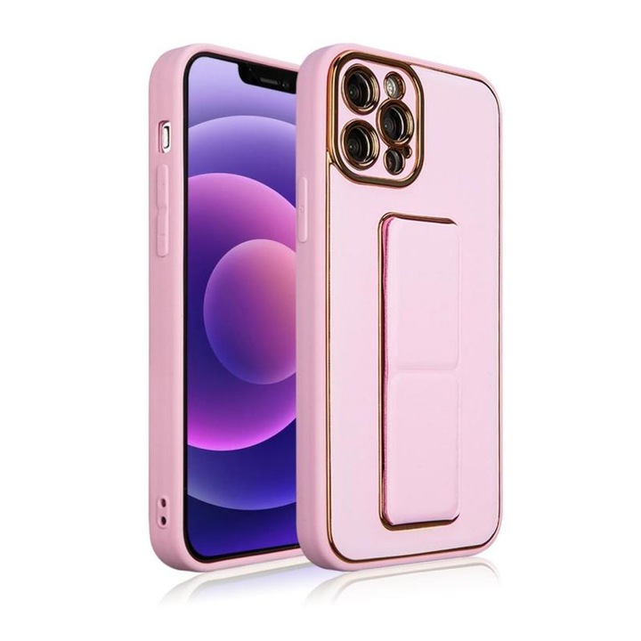 Калъф със стойка, съвместим с Samsung Galaxy A12 Pink