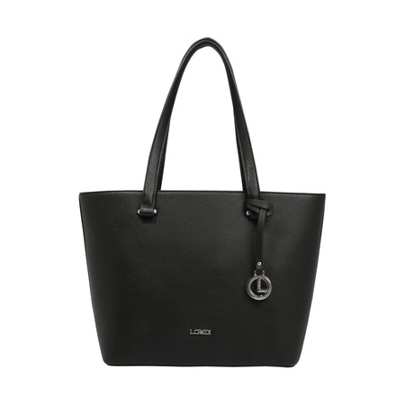 L.Credi Flippa Borsa A Tracolla Donna In Ecopelle – Hobo Giornaliera Capiente Con Tracolla Regolabile – Colore Nero
