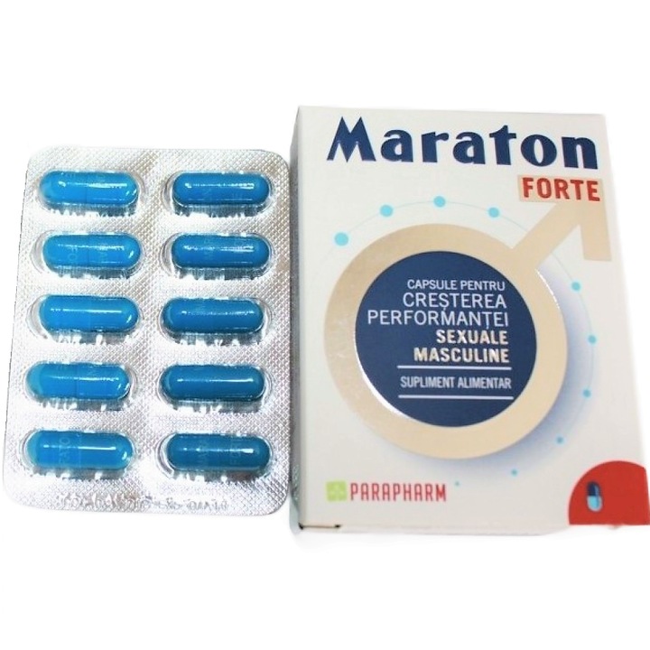 Capsule potenta Maraton Forte, folie 10 tablete, Parapharm