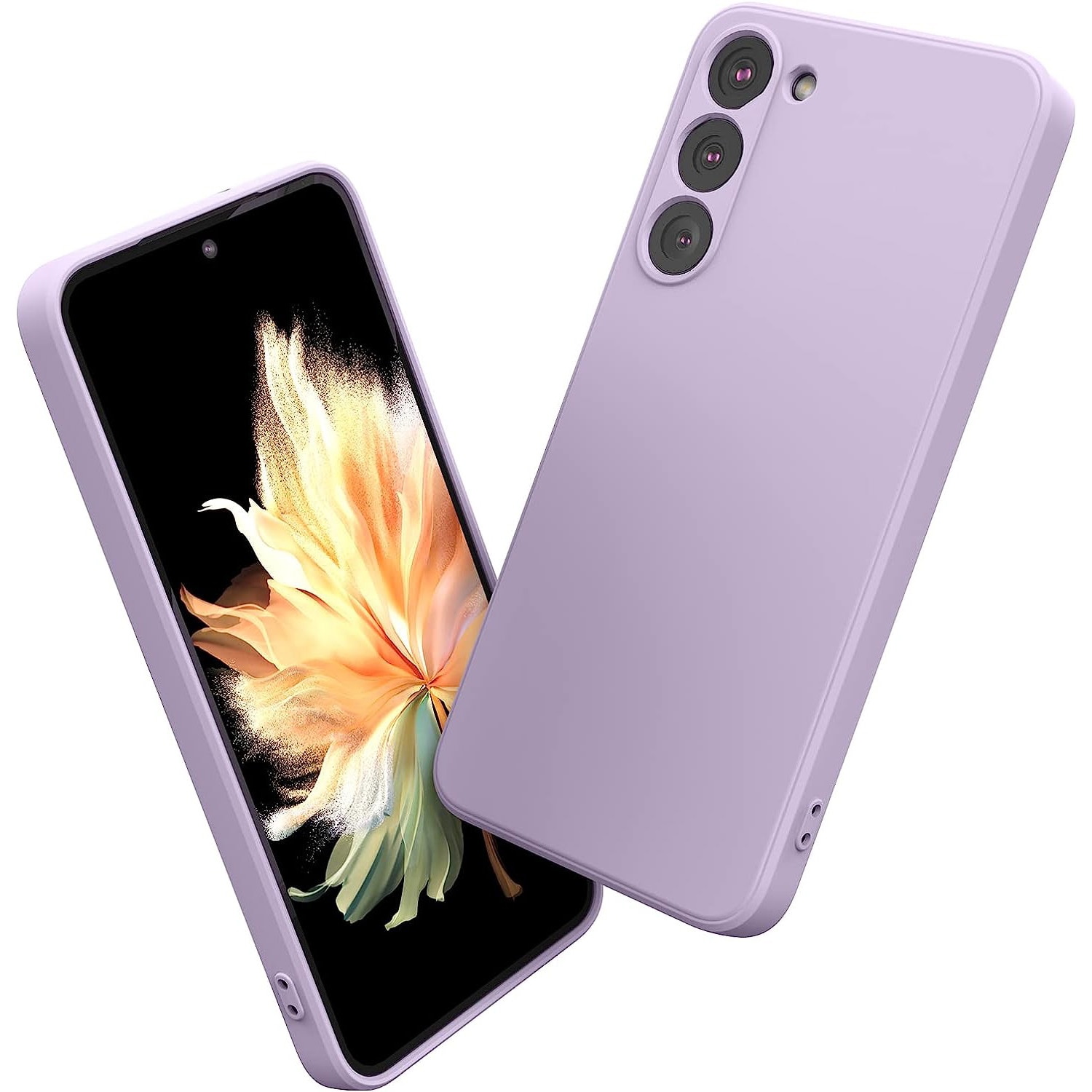 Husa Daden® Soft Silicone compatibila cu Samsung S23 Plus, Interior din Microfibra, Protectie la camera, Protectie sporita, Mov