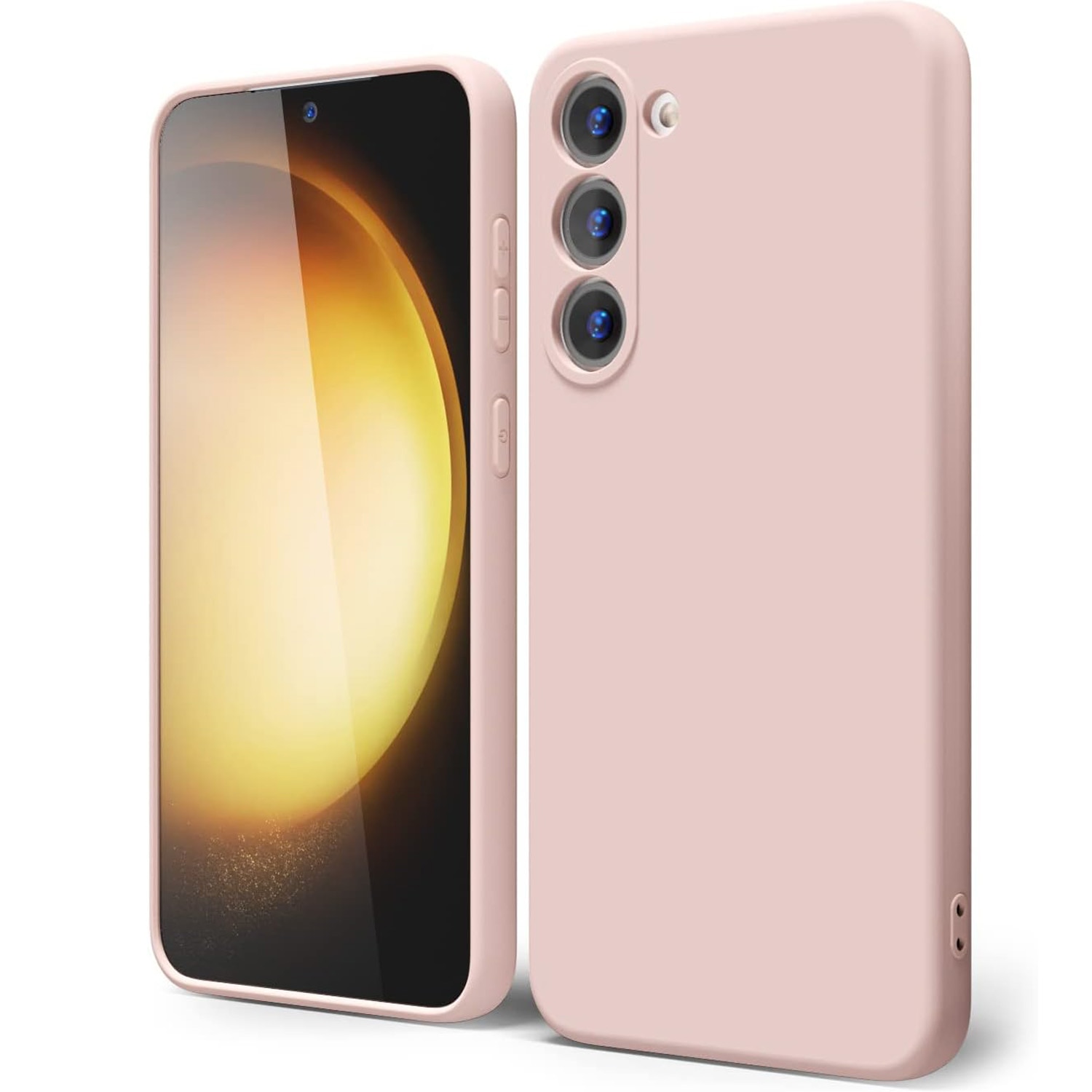 Husa Daden® Soft Silicone compatibila cu Samsung S23 Plus, Interior din Microfibra, Protectie la camera, Protectie sporita, Roz