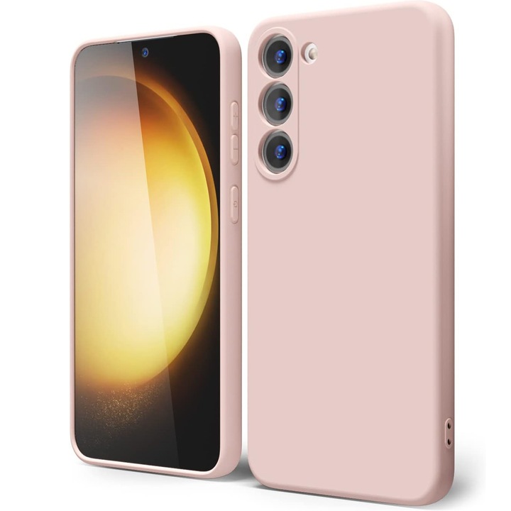 Daden, Soft Silicone tok, Samsung S23 kompatibilis, Mikroszálas belső, Kameravédelem, Fokozott védelem, Rózsaszín