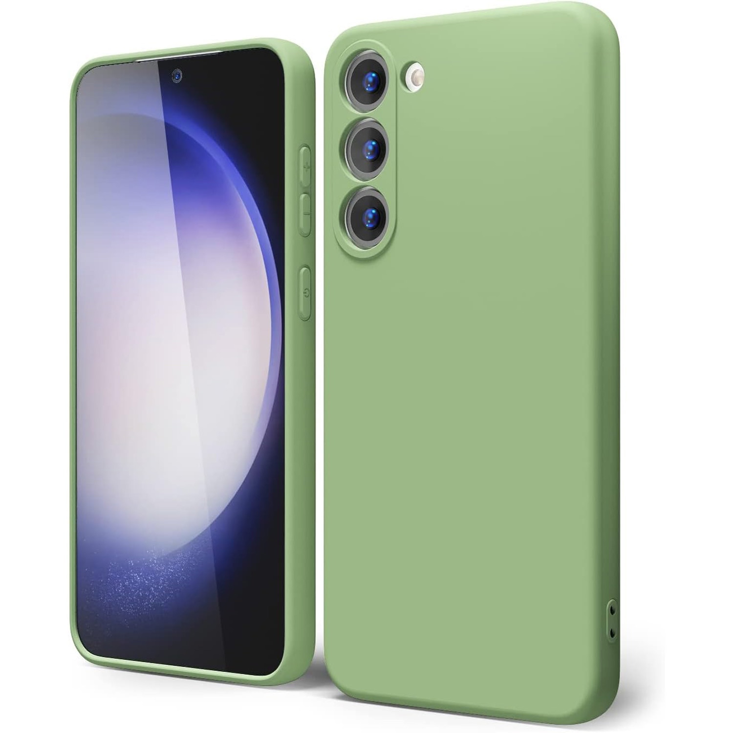 Husa Daden® Soft Silicone compatibila cu Samsung S23 Plus, Interior din Microfibra, Protectie la camera, Protectie sporita, Verde
