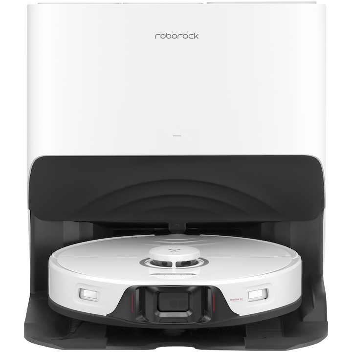 Робот прахосмукачка Roborock S8 Ultra Pro, Прахосмукачка и моп, 5200 mAh, 6000Pa, Контейнер за прах 750 мл, 4 сензора, 4 карти, 50 W, Автономност 180 мин, Бял