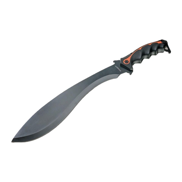 Cutit tactic Magnum, lama fixa din otel inoxidabil 440A, lungime totala 425mm, grosime 4.0mm, maner ergonomic din plastic rezistent, teaca inclusa, ideal pentru supravietuire, camping, vanatoare si aventuri in aer liber, culoare negru mat