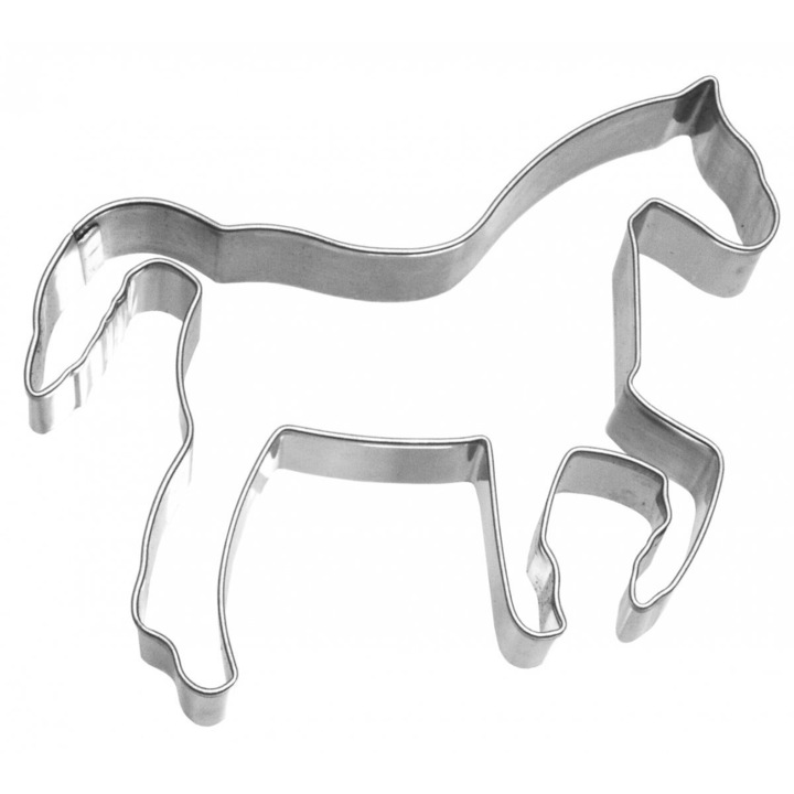 Forma prajituri in forma de cal, Birkmann, Otel inoxidabil, 11 cm, Argintiu