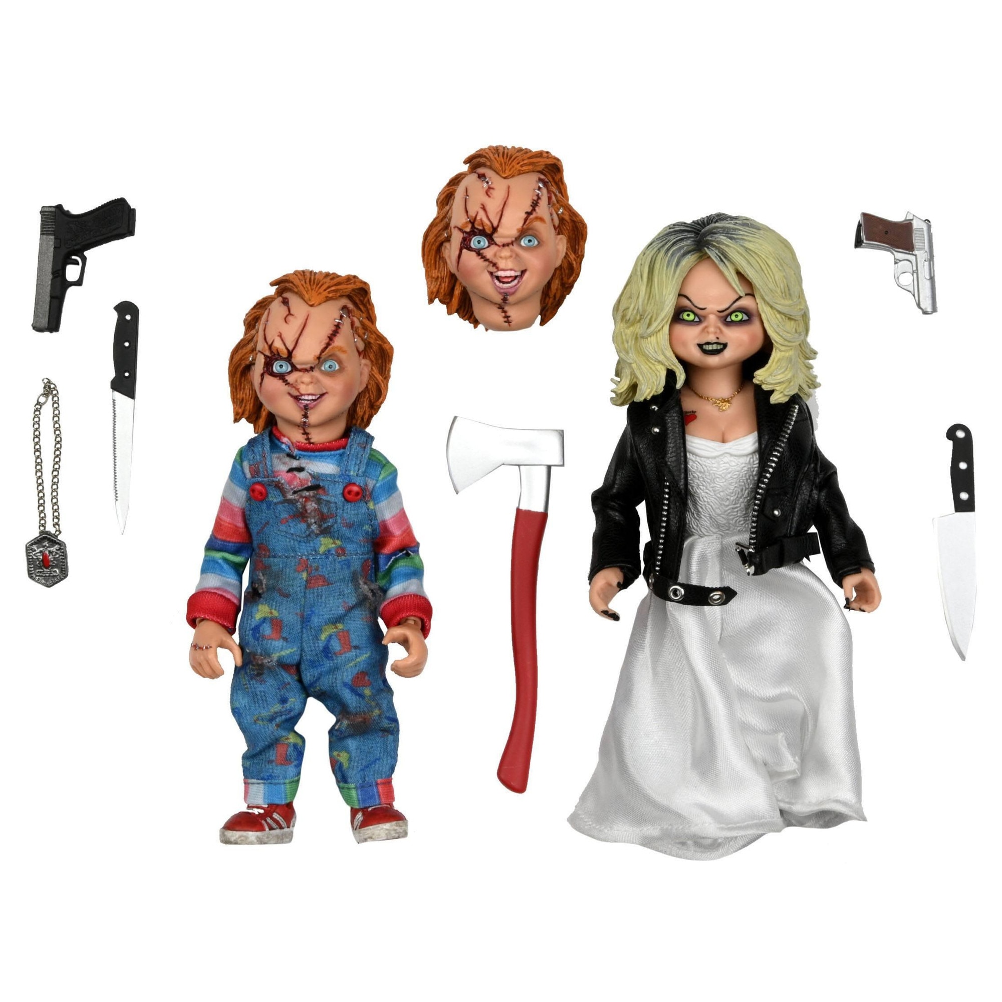 Figurina Bride of Chucky Clothed 2Pack Chucky & Tiffany 14 cm