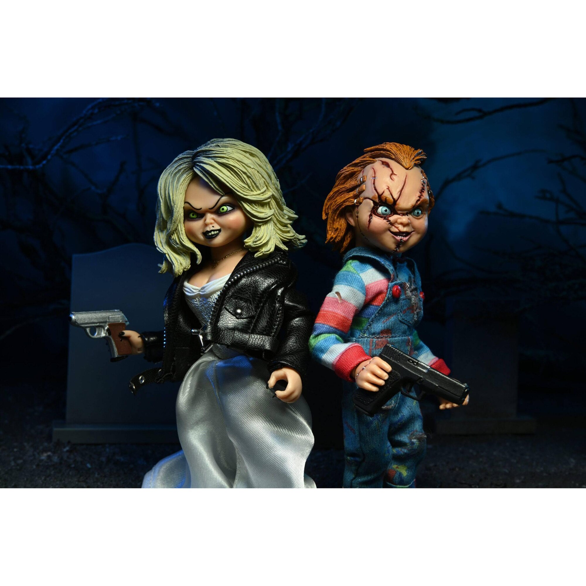 Figurina Bride of Chucky Clothed 2Pack Chucky & Tiffany 14 cm