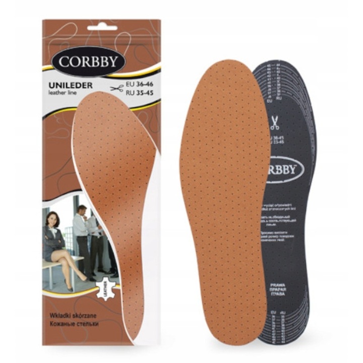 Branturi incaltaminte, Corbby, Piele naturala, Marimea 36-46, Maro