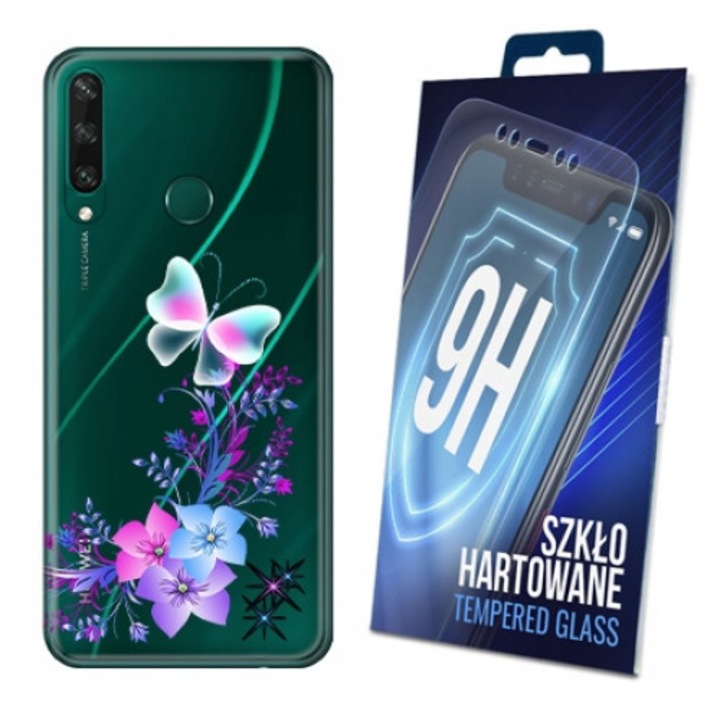 Капак от стъклено фолио за Huawei Y6P, Martech, стъкло/силикон, многоцветен