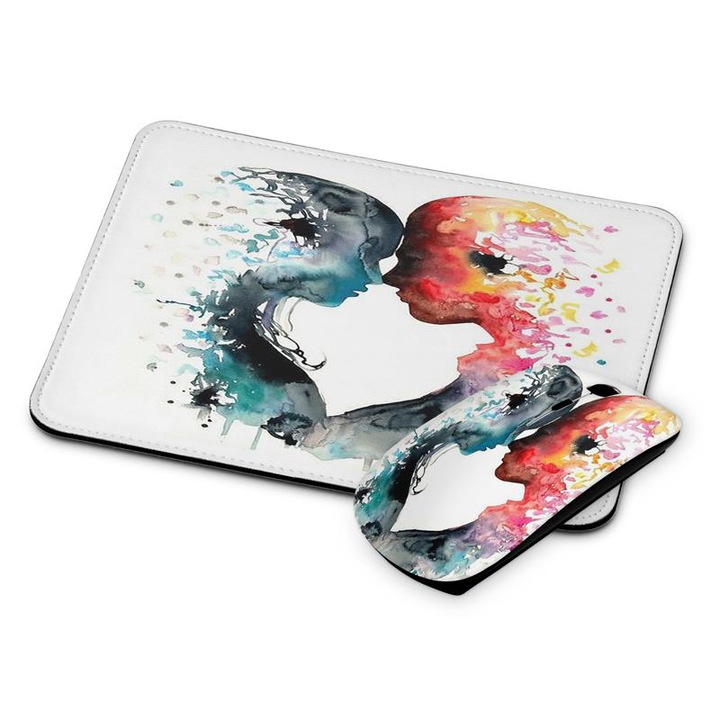 Időtlen szerelem vezetéknélküli egér és egérpad