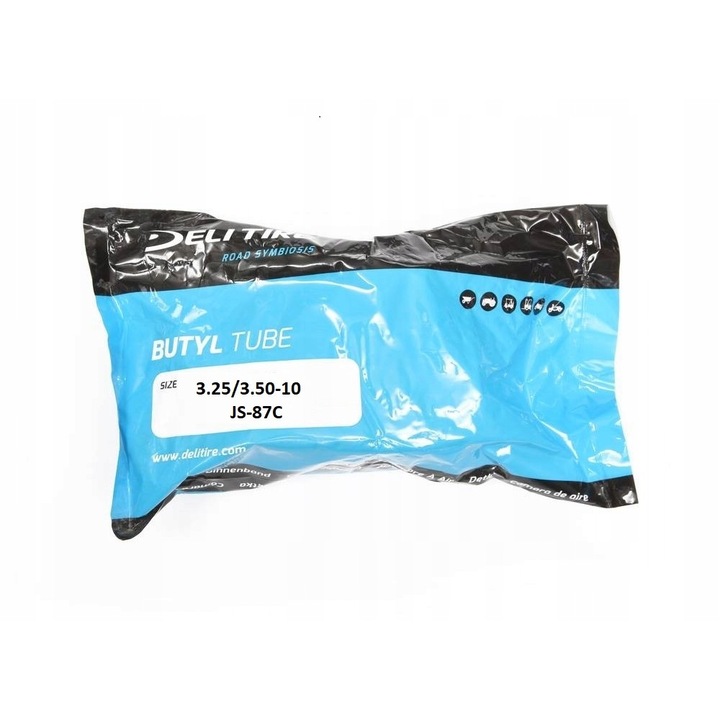 Camera aer Deli, 3.25x3.50, 10 inch, Supapa JS-87C, Cauciuc, Negru