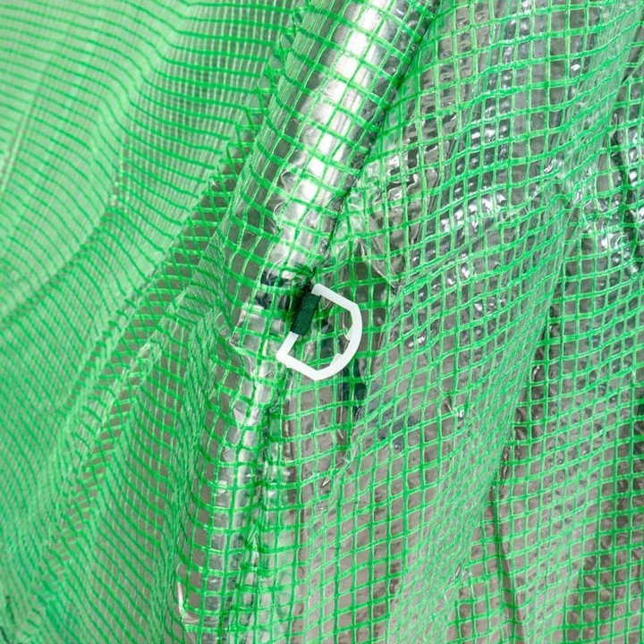 Kerti fóliafa 400x250x200 cm, nabbi, Üvegház, zöld