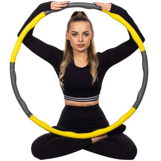 Springos Hula karika masszírozóval, 83 cm, sárga/szürke - eMAG.hu