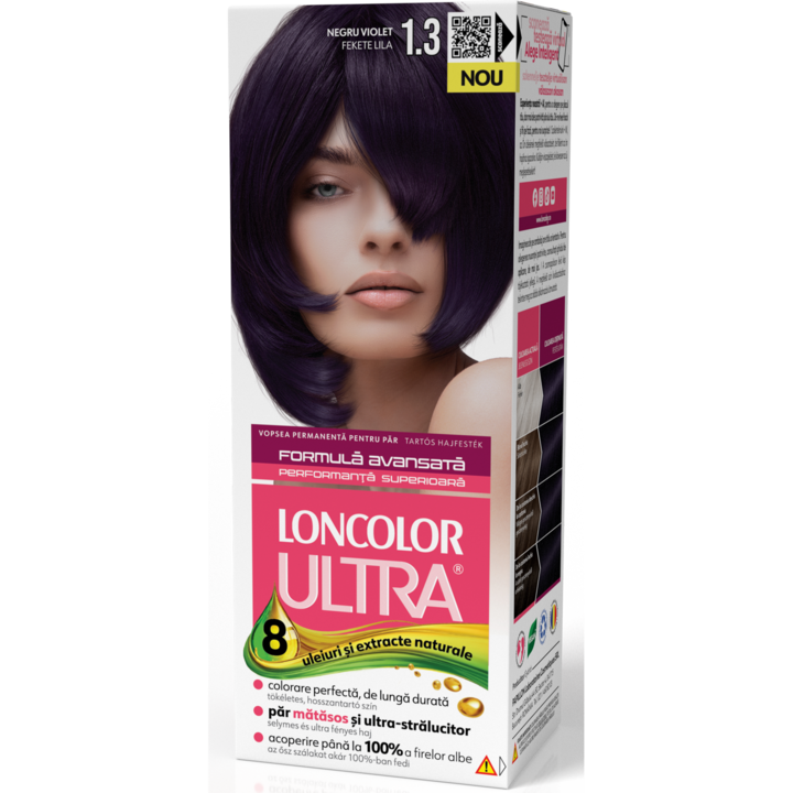 Vopsea de Par Permanenta Loncolor Ultra 1.3 Negru Violet, 100 ml