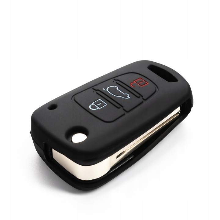 Husa Cheie Auto, Cu 3 Butoane, Pentru Kia Sportage, Ceed, Sorento, Rio, Venga, Negru