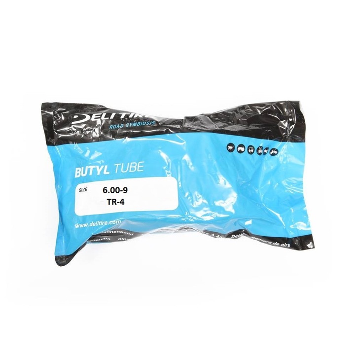 Camera pentru utilaje agricole Deli, 9 inch, Supapa TR13, Cauciuc, Negru