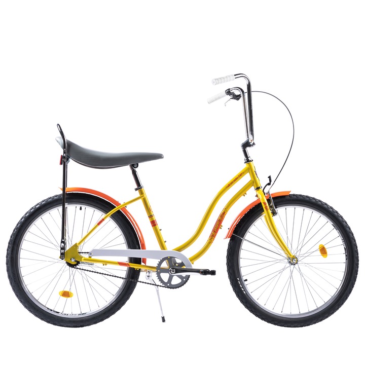 Велосипед Pegas Strada 2, 26", Steel, 1S Yellow Red