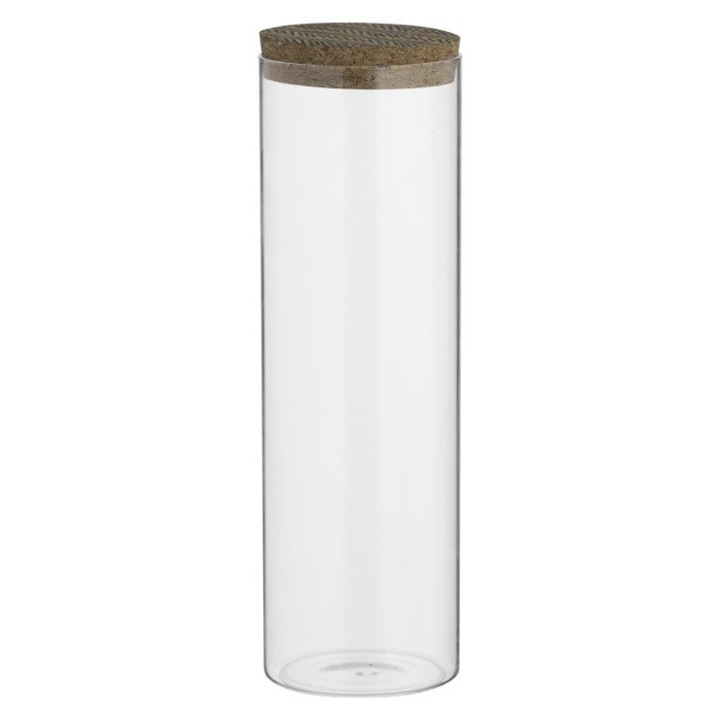 Recipient depozitare alimente, Typhoon, Sticla/Pluta, 1.8 l, Transparent/Bej