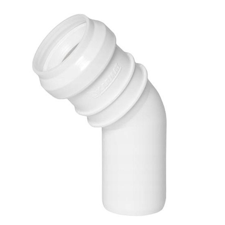 Lefolyó könyök, Karmat, polipropilén, 40 mm, 30 fok, fehér