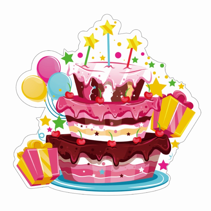 Pinata pentru petrecere, Tort, QT9801, multicolor, 44 x 43 cm