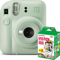 Aparat foto instant Fujifilm Instax Mini 12 Green Mint + Film Mini 2x10