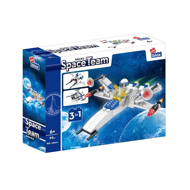 Set constructie jucarie, Alleblox, 99 piese, Multicolor