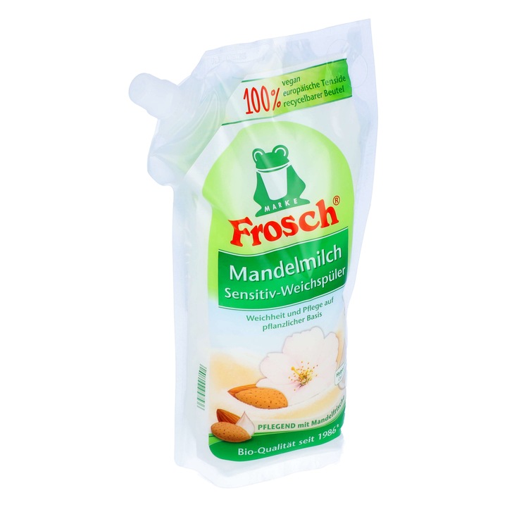 Öblítő, Frosch, 40 mosás, Bőrgyógyászatilag tesztelt, Hipoallergén, 1 l
