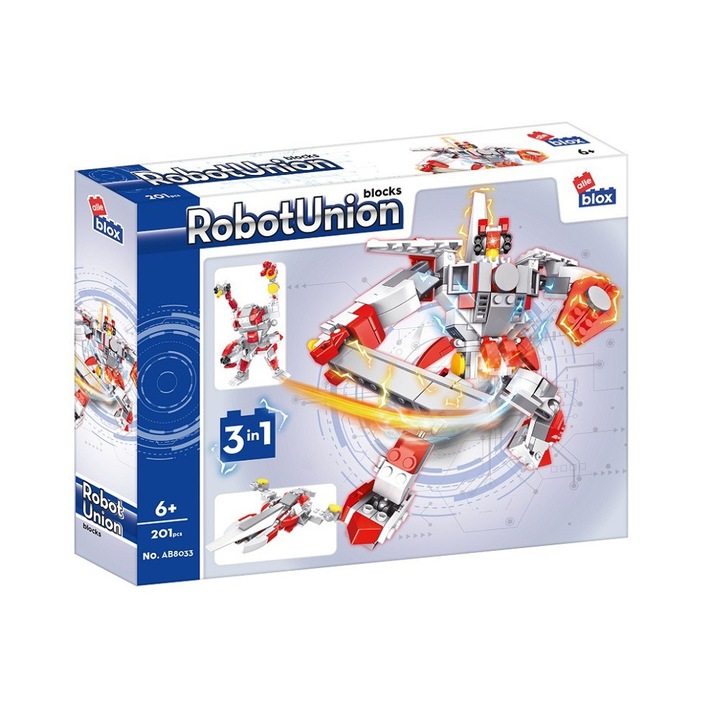 Set 201 piese constructie, Alleblox, 19x23x6 cm, Multicolor