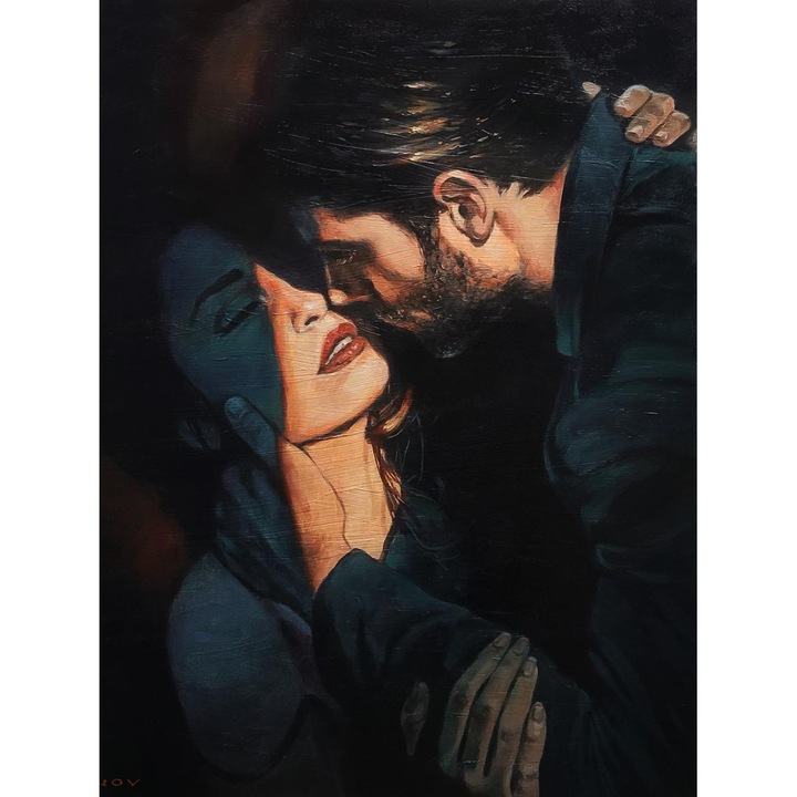 Set pictura pe numere ITA ART, Ultimul sarut, 40x50, Multicolor