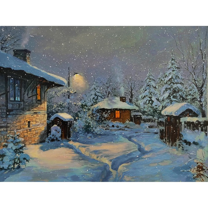 Рисуване по номера ITA ART, Снежна приказка, 40х50см, Многоцветен