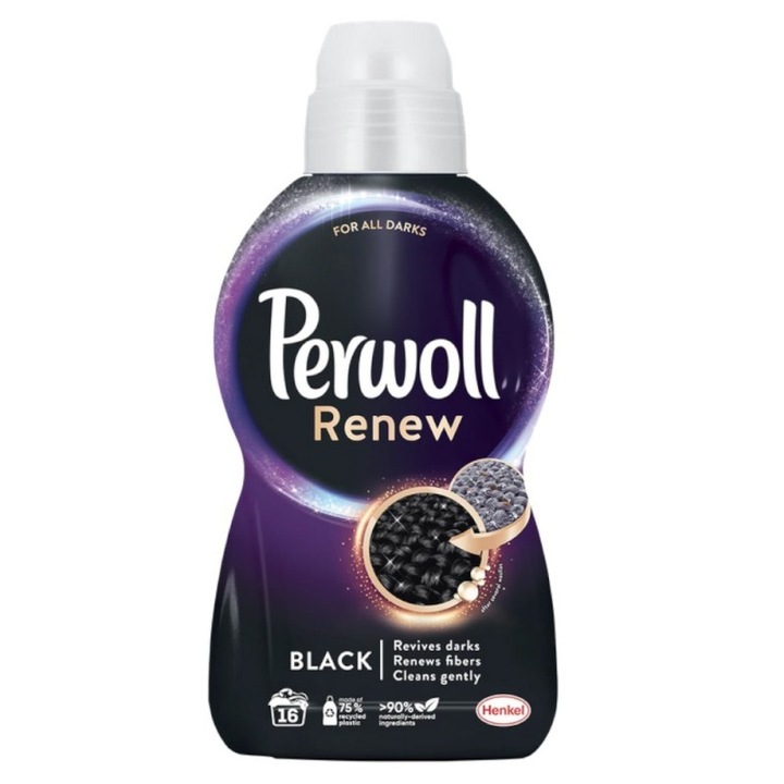 Detergent lichid pentru rufe Perwoll Renew Black, 18 spalari, 990 ml