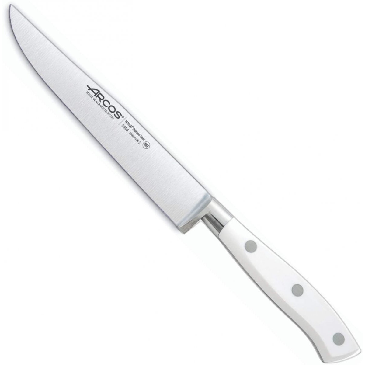 Cutit universal, Arcos, Inox, 15 cm, Alb/Argintiu - eMAG.ro