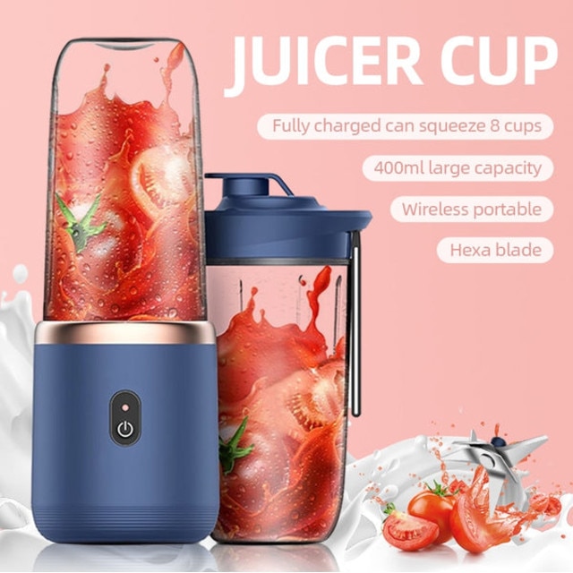 Mini blender personal 3D cu 6 lame pentru shakeuri si smoothieuri