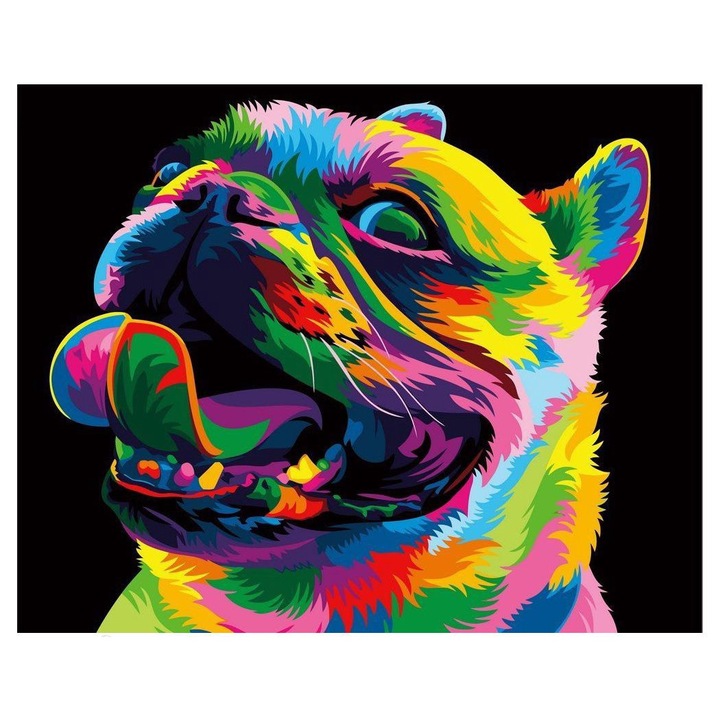 Set pictura dupa numere cu catel, Artnapi, 40 x 50 cm, Multicolor