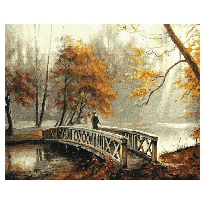 Set pictura dupa numere cu pod, Artnapi, 40 x 50 cm, Multicolor