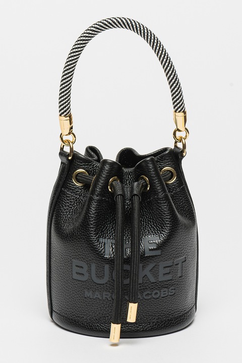 Marc Jacobs, Geanta bucket de piele cu bareta detasabila, Negru