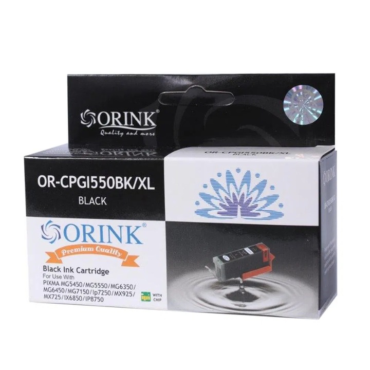 Orink PGI550XL utángyártott Canon tintapatron fekete (CAOPGI550XLBK) (CAOPGI550XLBK)