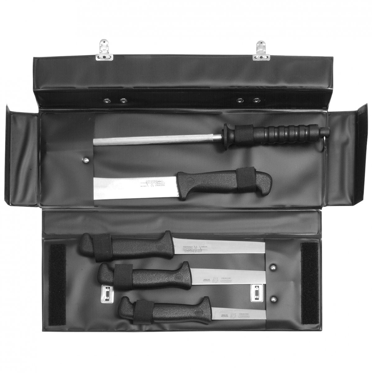 Set 5 Cutite De Macelar 300.005/D, Mikov, Inox, 25 Cm, Negru - EMAG.ro